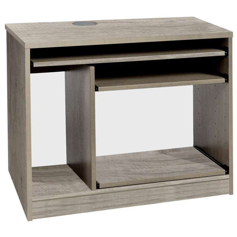 Solid Wood Computer Desk, Grey Nebraska
