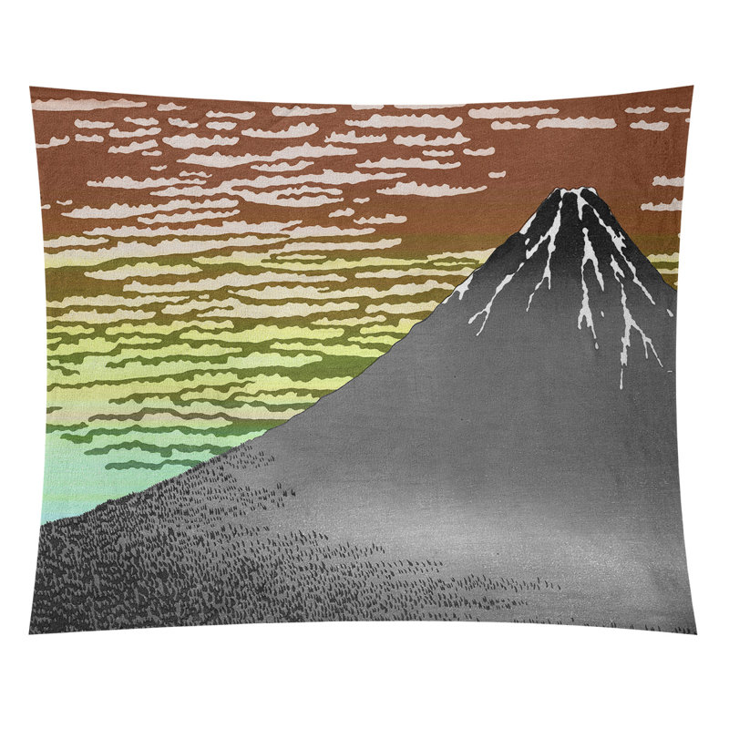 Tapisserie murale matinale fine Wind Clear, H 27,5 po x l 37,5 po, Gris / rouge / vert