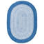 Tapis tressé à la main en laine / coton bleu marine / ivoire-1911153657