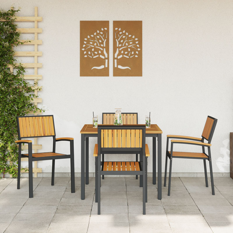 Patio Dining Armchair, Black