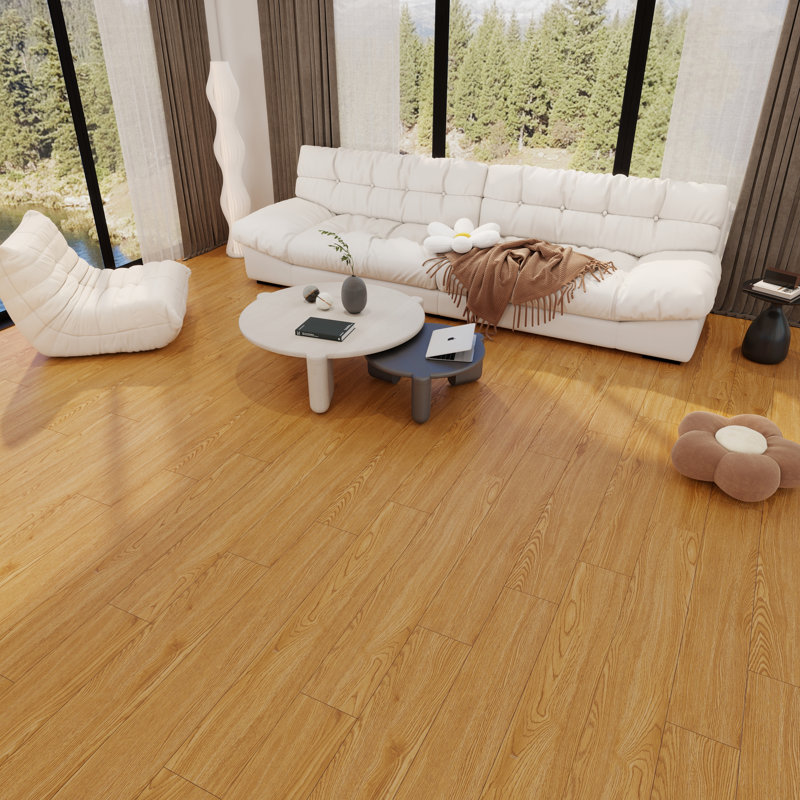 7 In. X 48 In. 12Mil 5Mm Waterproof SPC Rigid Core Luxury Vinyl Plank Flooring, Sunny Oak