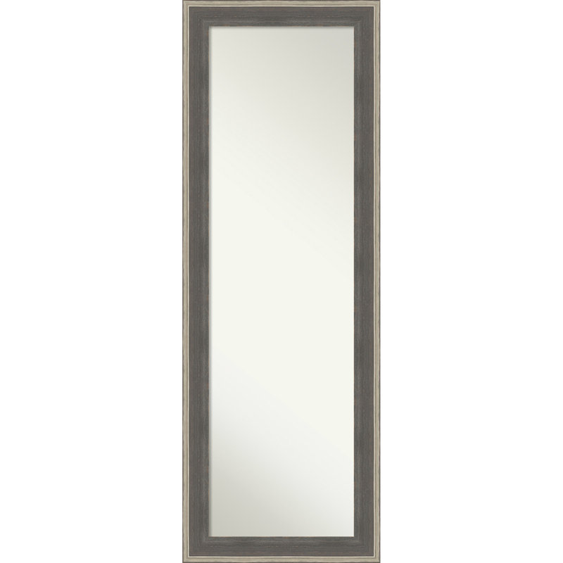 Cottage Non-Beveled Wood Framed Full-Length On the Door Mirror