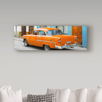 Cosey 'Cuban Orange Classic Car in Havana' Photographic Print on Wrapped Canvas