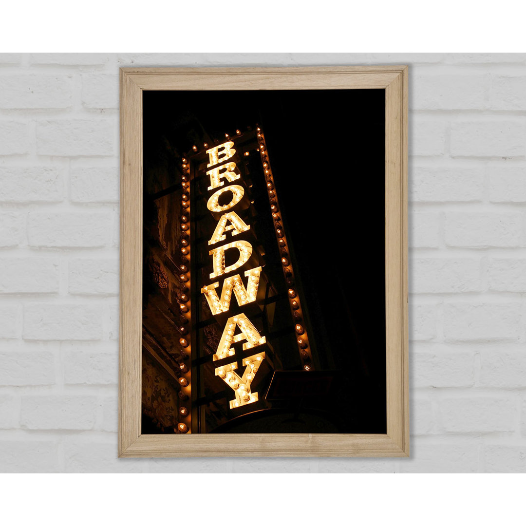 Broadway Lights - Einzelner Bilderrahmen Typografie