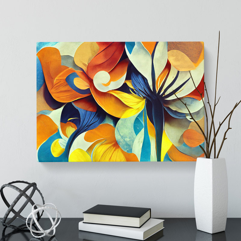 Artistic Flowers Abstract Vol.3 - Wrapped Canvas, 40cm H x 60cm W x 3cm D
