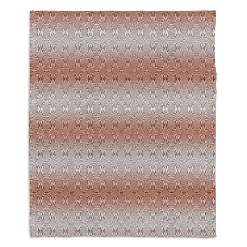  Jeté moutarde North East, L 68 po x L 80 po, Gris / rose