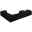 Canapé et chaise longue modulaire réversible en velours avec repose-pieds Cozy-404183948