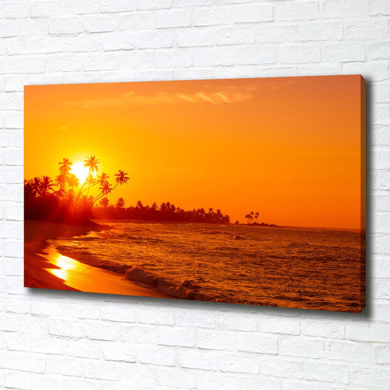 Sunset Beach - Wrapped Canvas Print
