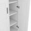 Armoire moderne à 3 portes avec tablettes élégantes, blanc