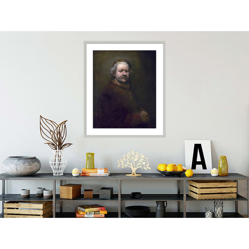 Autoportrait à l'âge de 63 ans par Rembrandt van Rijn - Estampe numérique encadrée, H 39,65 po x l 33,5 po