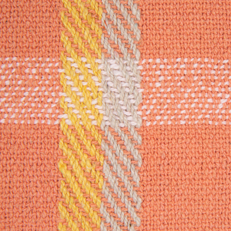 Square Plaid Woven Cotton Pillow