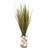 24'' Faux Grass in Glass Vase