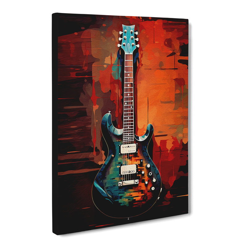 Electric Guitar Digital - Wrapped Canvas, 76cm H x 50cm W x 3cm D