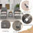 5 Pcs Patio Conversation Set With Soft Cushions Ottomans & Tempered Glass Top Table