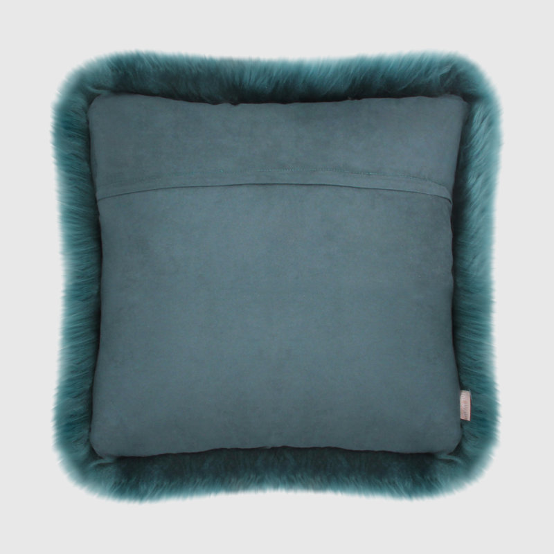 Fieldman Leather Reversible Throw Pillow, Atlantic Deep