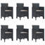 Ensemble de salle à manger de jardin vidaXL 7 pièces en polypropylène anthracite-2000187997-2000187998-2000187986