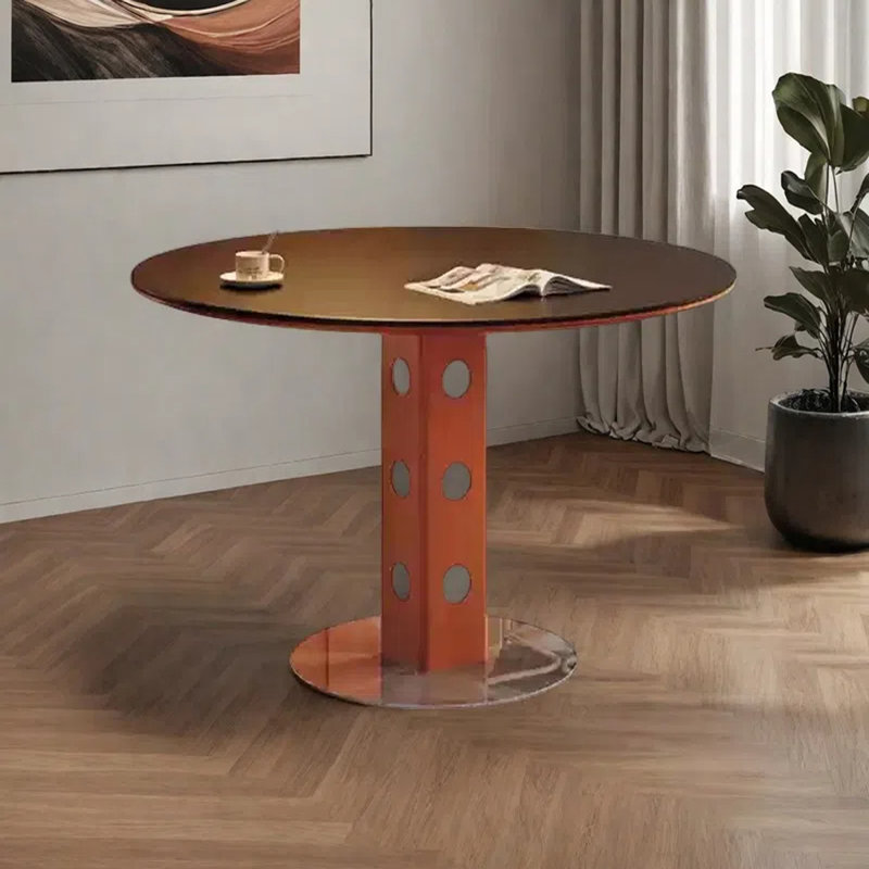 Italian household round dining table, 29.53"H x 47.24"L x 47.24"W