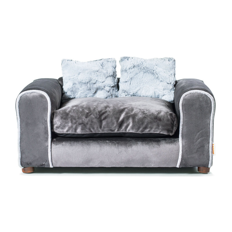 Orthopedic Polyester Pet Bed, Charcoal, Medium (28" W x 20" D x 12" H)
