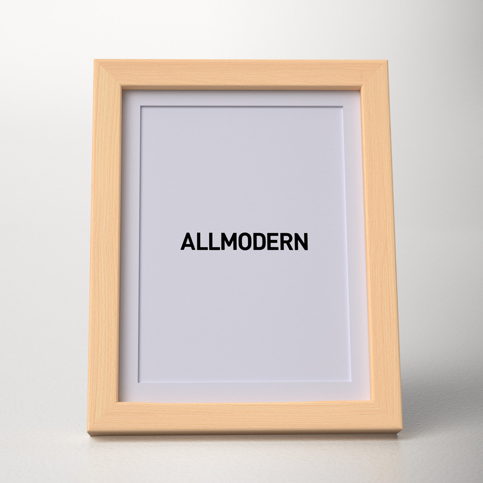 Capullo Wood Matte Picture Frame with Mat, Natural, 4" x 6"