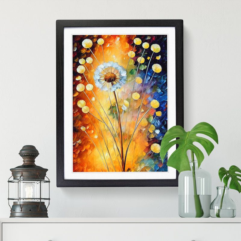 Taifa Dandelion In Colour Vol.1 1 Piece Wall Art, 64cm H x 46cm W x 2cm D, Walnut