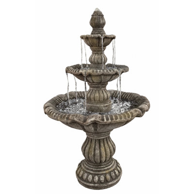 Rialto Cast Stone Tiered Fountain