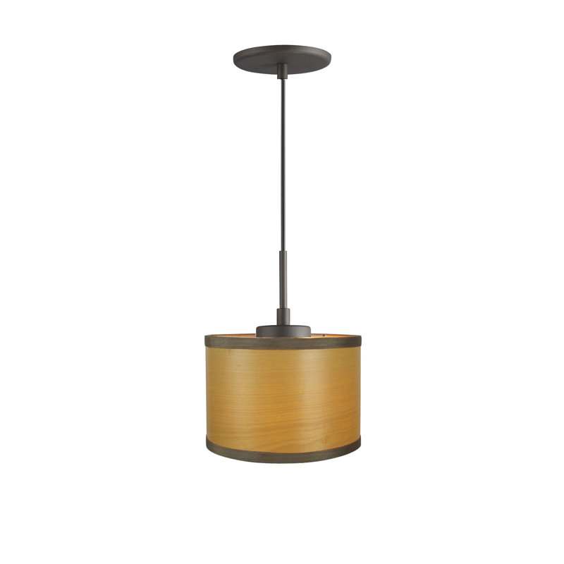 Luminaire suspendu tambour 1 lumière Keiser, Bronze, Brûlé