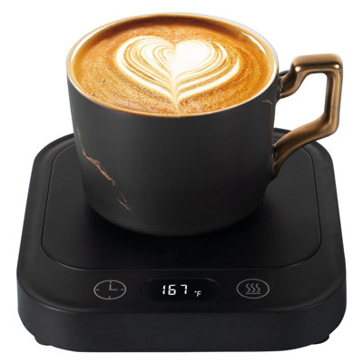 Chauffe-tasses - Chauffe-tasses à café de 40 W avec arrêt automatique, chauffe-bougie électrique intelligent avec 4 réglages de température et de temps, cadeaux de café pour boissons, thé, eau, lait à la maison et au bureau (noir)