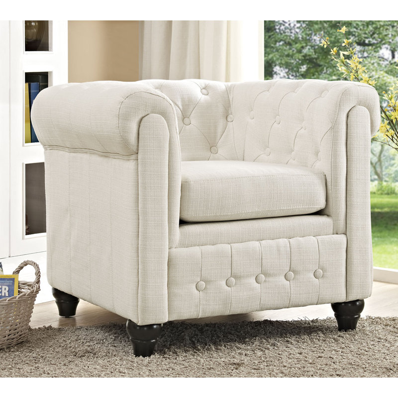 Modway Earl Fabric Armchair, Beige