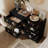 6-Drawer Dresser With Crystal Handle And Black Finish