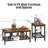 Modern Farmhouse Coffee Table Set Of 3, Rectangular Coffee Table With 2 Square End Side Tables, 2-Tier Living Room Table Set With Metal Frame & Open Shelf For Office, Apartment, Home-1644780622