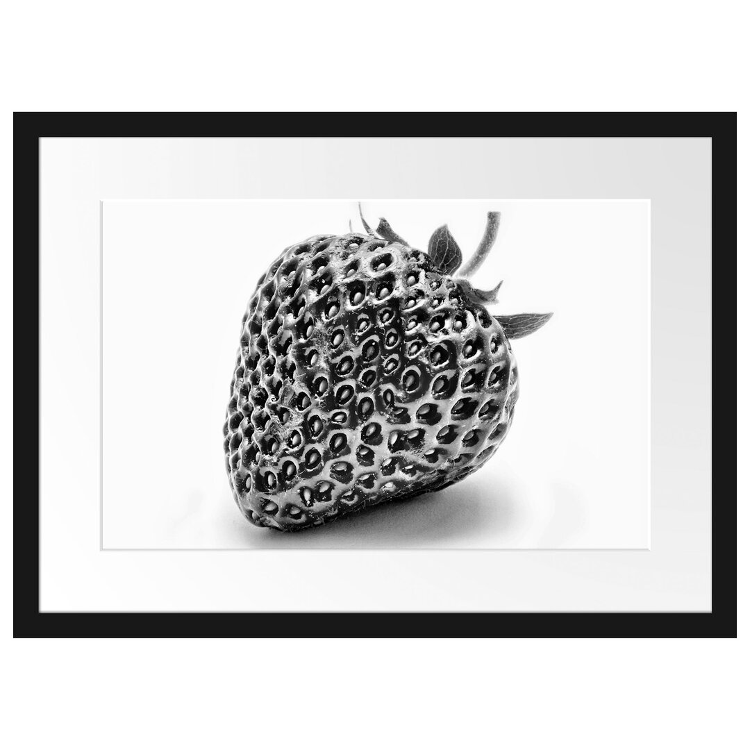 Gerahmtes Poster Erdbeere Strawberry Obst