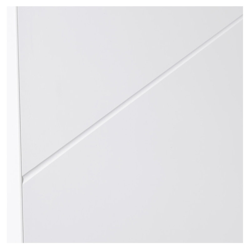Double porte intérieure stratifiée blanc pré-suspendu Slant, Droite / vers l'intérieur, 48 po x 80 po