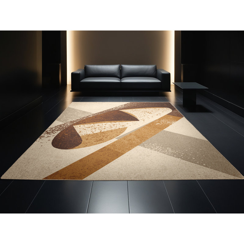 Machine Washable Kirkwood Bread Loaf Rustic Rug in Beige – Beige Binding, 3x5