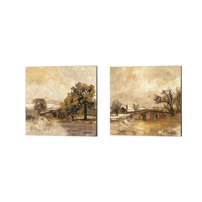 " Traditional Landscape 3 & 4 " 2 Piece Art Graphic Art Print