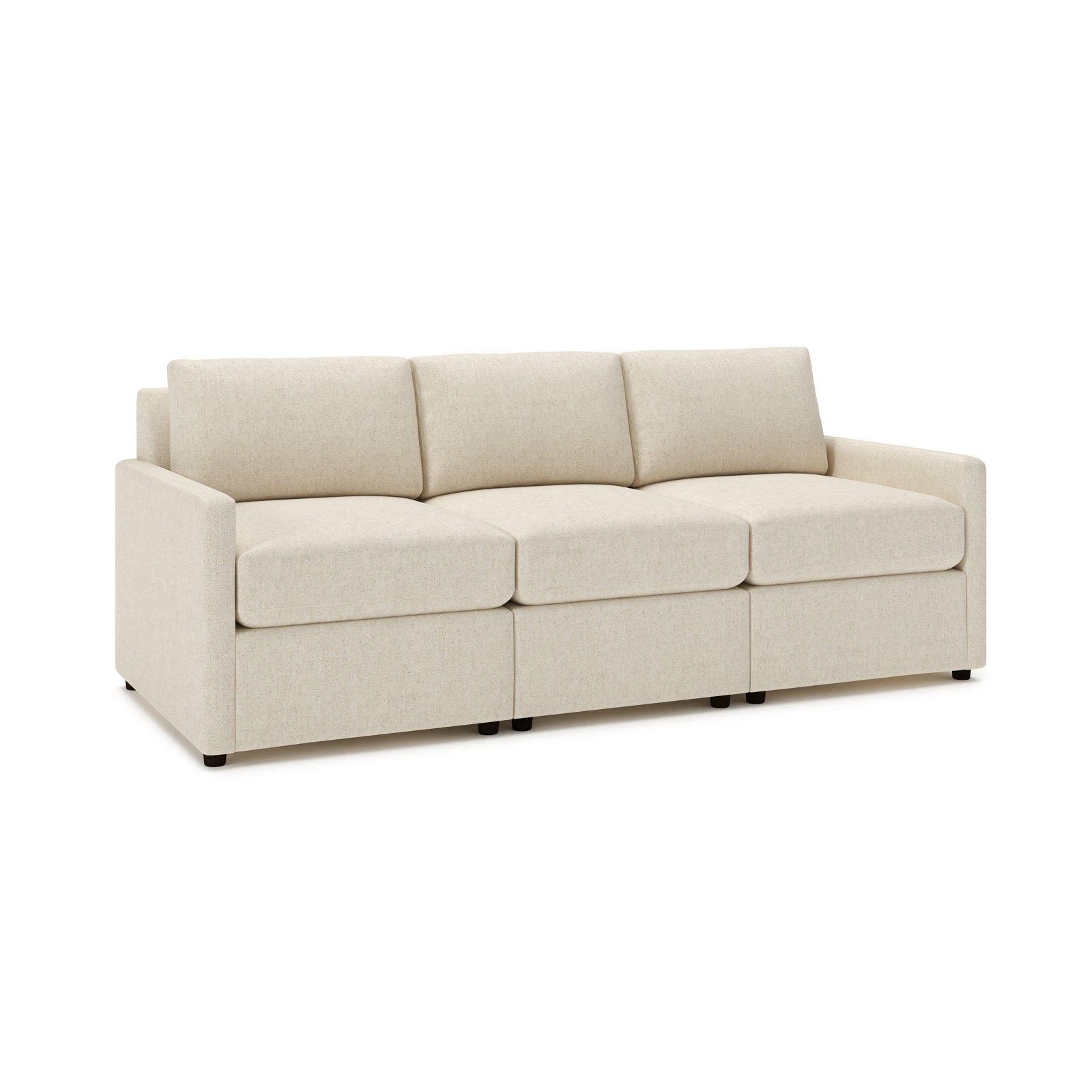 Damari 3-Piece 90" Modular Sofa, John Sepia Performance Linen Blend