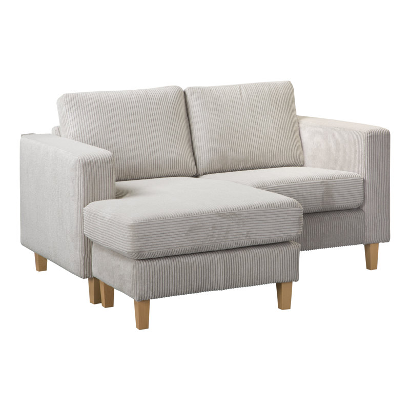Ladarien Corner Sofa, Creme, Beech, Left Hand Facing