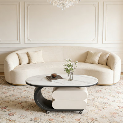 Table basse Rock Slab avec rangement