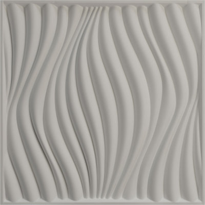 19 5/8"W x 19 5/8"H Billow EnduraWall Decorative 3D Wall Panel, Metallic (Covers 2.67 Sq. Ft.)