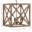 Sabrina Metal and Wood Cage Chandelier-1818863392