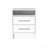 Eter Nightstand , End Table, Side Table Superior Top, Two Drawers -White-2005596461