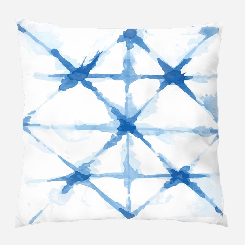 Coussin décoratif aquarelle Manolla, Microsuède, Intérieur