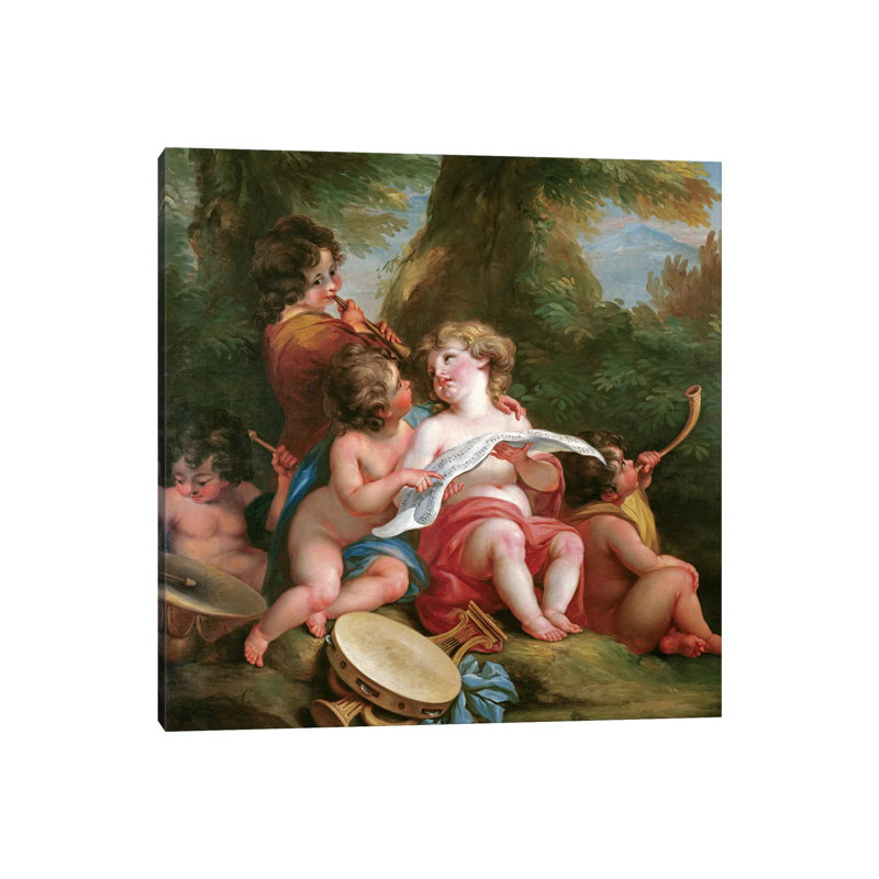 Music by Angelica Kauffmann - Wrapped Canvas Painting, 45.72 cm H x 45.72 cm W