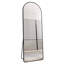 Miroir pleine grandeur 3e génération fixé au sol, cadre en alliage d'aluminium arqué pour salle de bain, chambre à coucher et plus