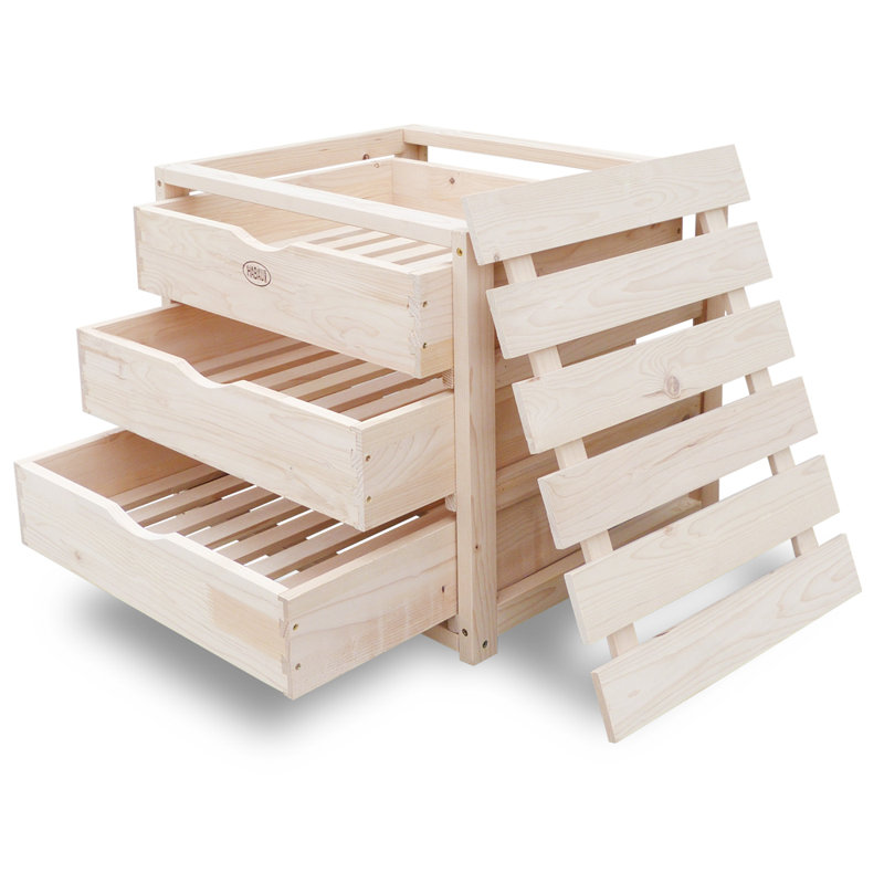 Habau Solid Wood Decorative Bin