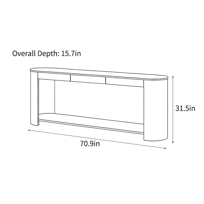 Console simple de style nordique