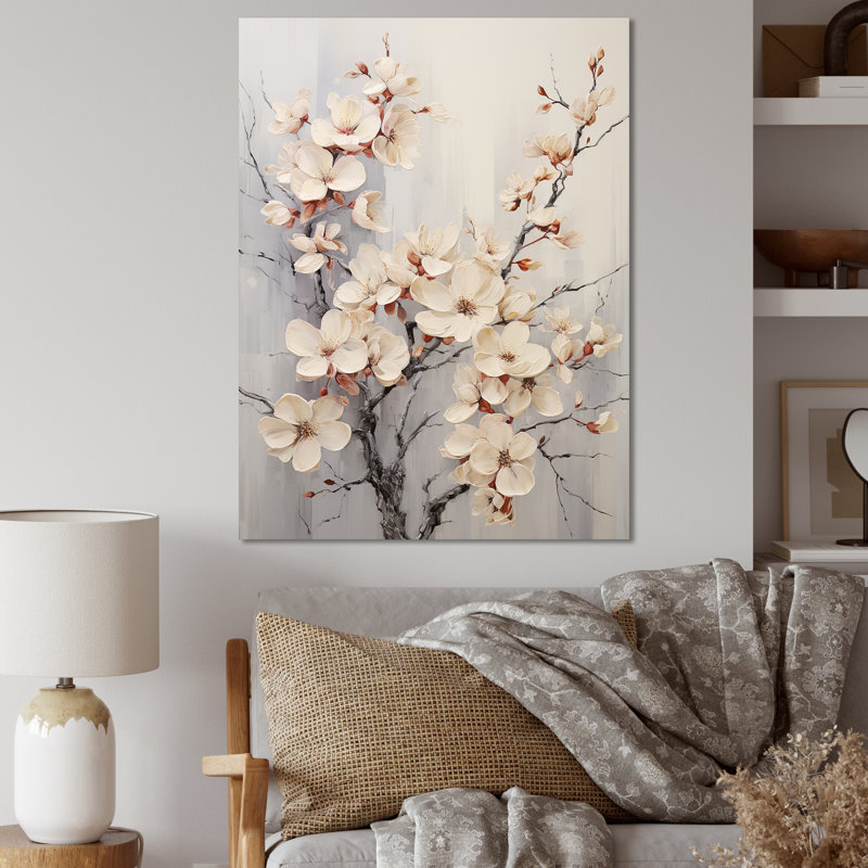 Cornouiller blanc Blossom Escape VII - reproduction, H 32 po x l 16 po x P 1 po, Toile tendue