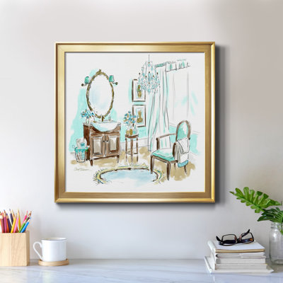 «Blue Opulence II», reproduction d'art sur toile encadrée