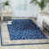 Godfrey Oriental Flatweave Navy Blue Area Rug