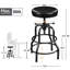 Palmquist Swivel Upholstered Adjustable Height Counter Stool with Metal Frame-464819807