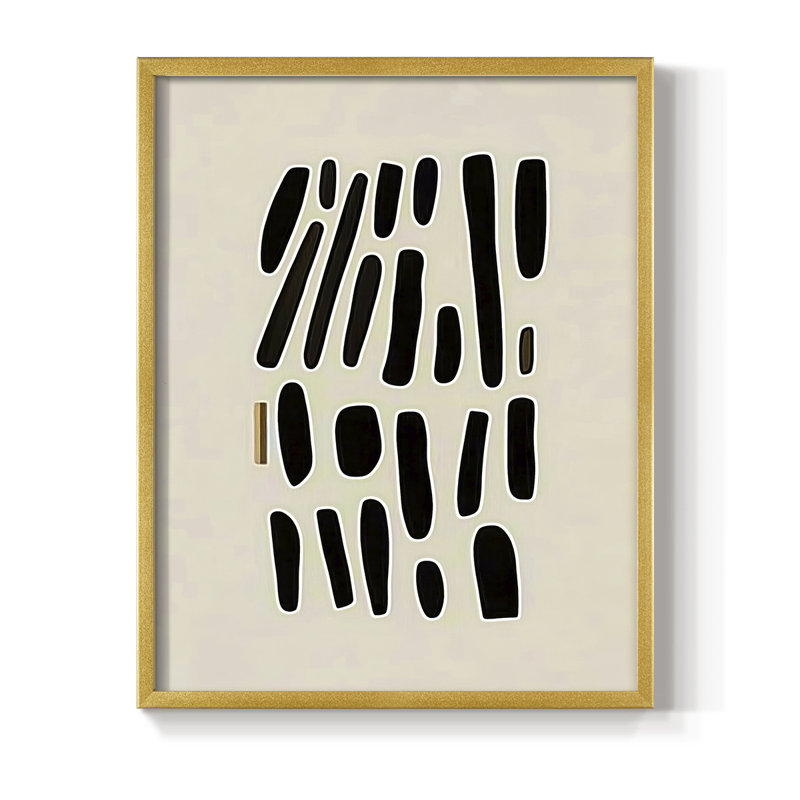 «Abstract CCLV», reproduction encadrée prête à être accrochée, H 14 po x l 11 po, Or